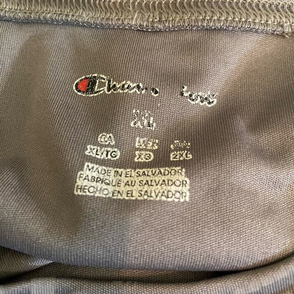 Champion Gray Dri Fit Short Sleeve Tee Shirt Size XL - Picture 4 of 10